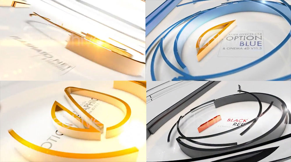 AE/C4D模板-三维圆形路径生长优雅Logo展示 Circles Logo C4D