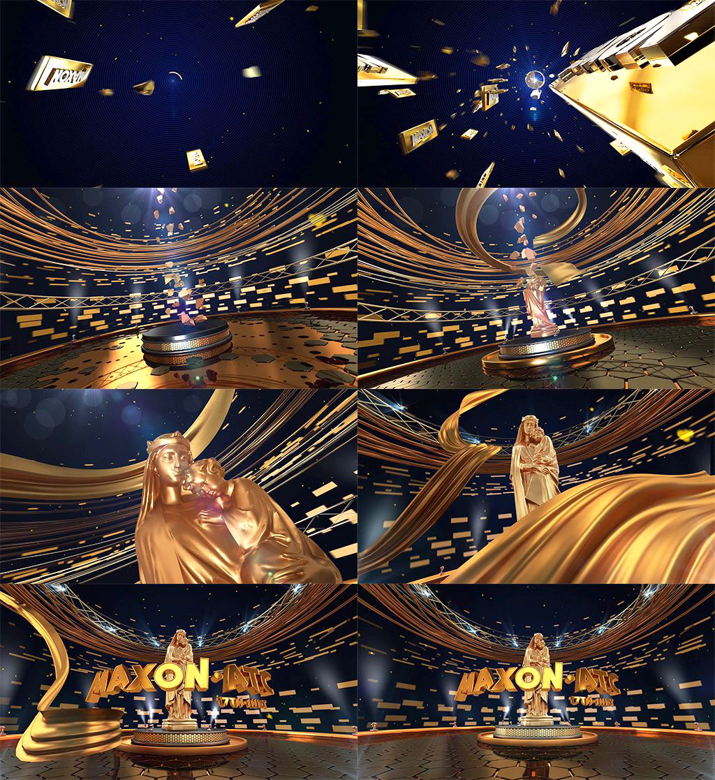 C4D黄金材质栏目包装片头工程源文件