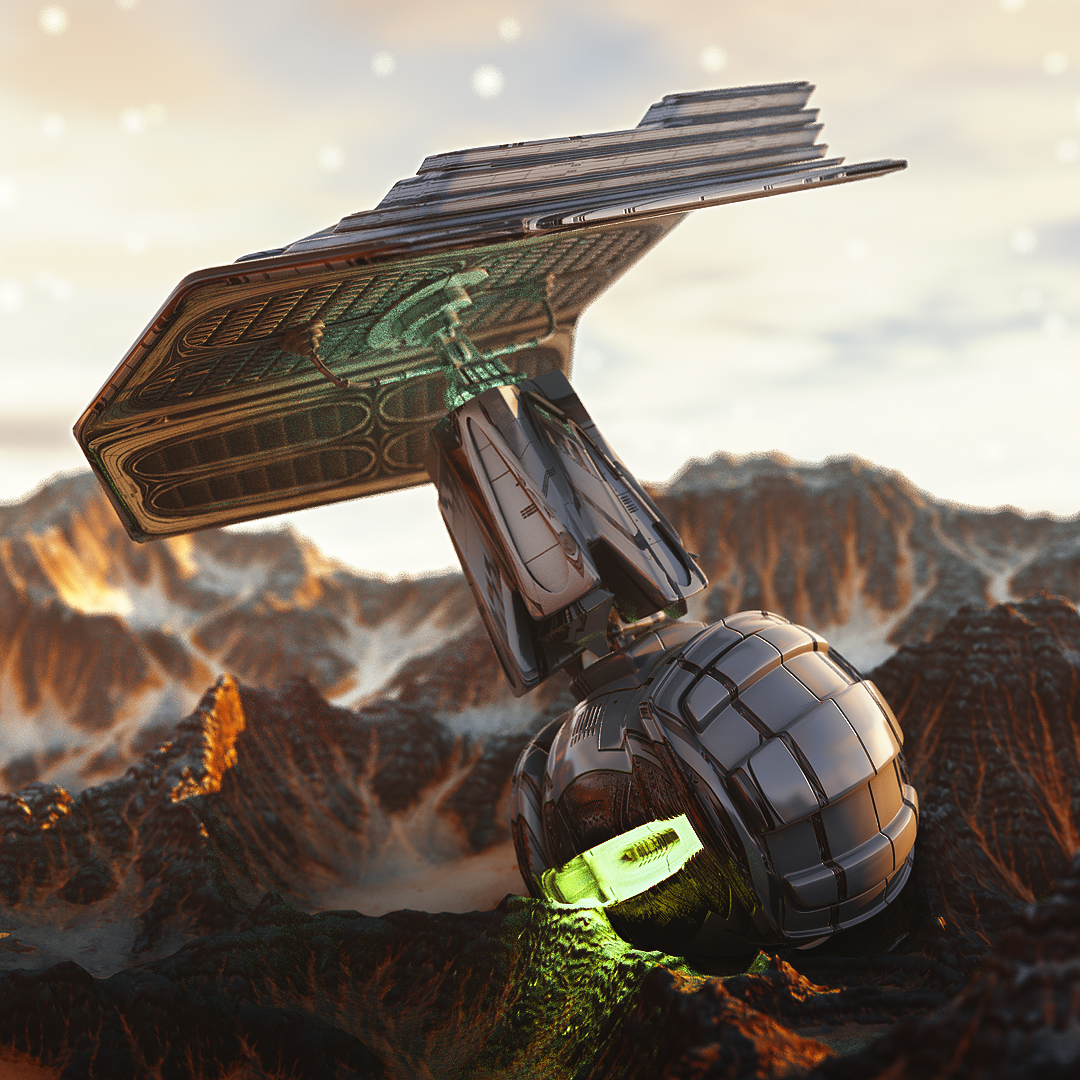 C4D实用工程第70季：外星球飞行器创意C4D工程文件 c4d project - C4D之家 - [12-06-16] - INQUISITOR'S v2.0 Crash.jpg