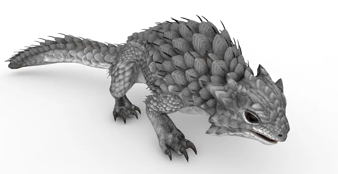 史前动物：鳞甲蜥蜴C4D模型（15套/含绑定动画）spiney Lizard 3d model