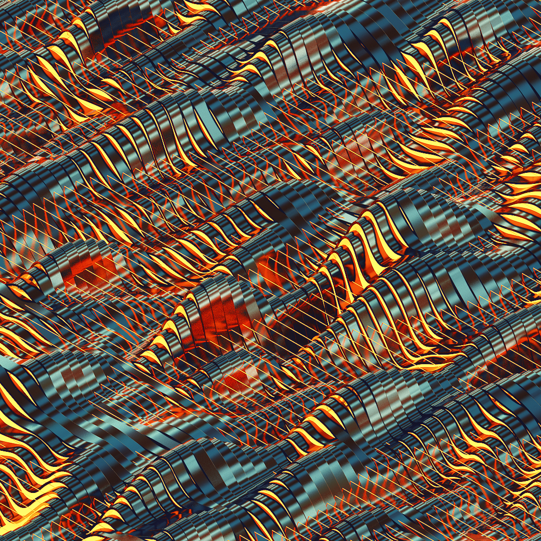 C4D实用工程第123季：金属波浪条带创意动画C4D工程文件 c4d project