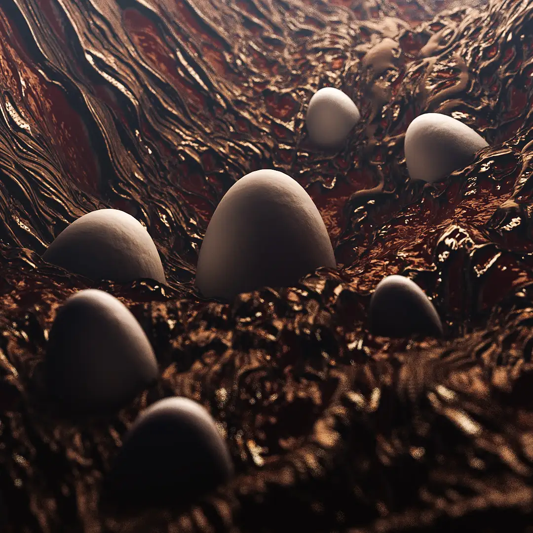 C4D实用工程第145季：土中的恐龙蛋C4D工程文件 c4d project - C4D之家 - [24-09-16] - Eggs.jpg