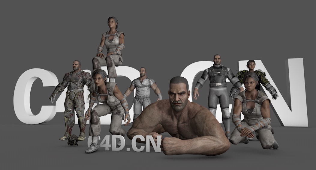 C4D虚幻4《方舟：生存进化》男女人物77套 ARK Survival Evolved - C4D之家 - cinema4d_ 2016-11-22 21.22.14.jpg