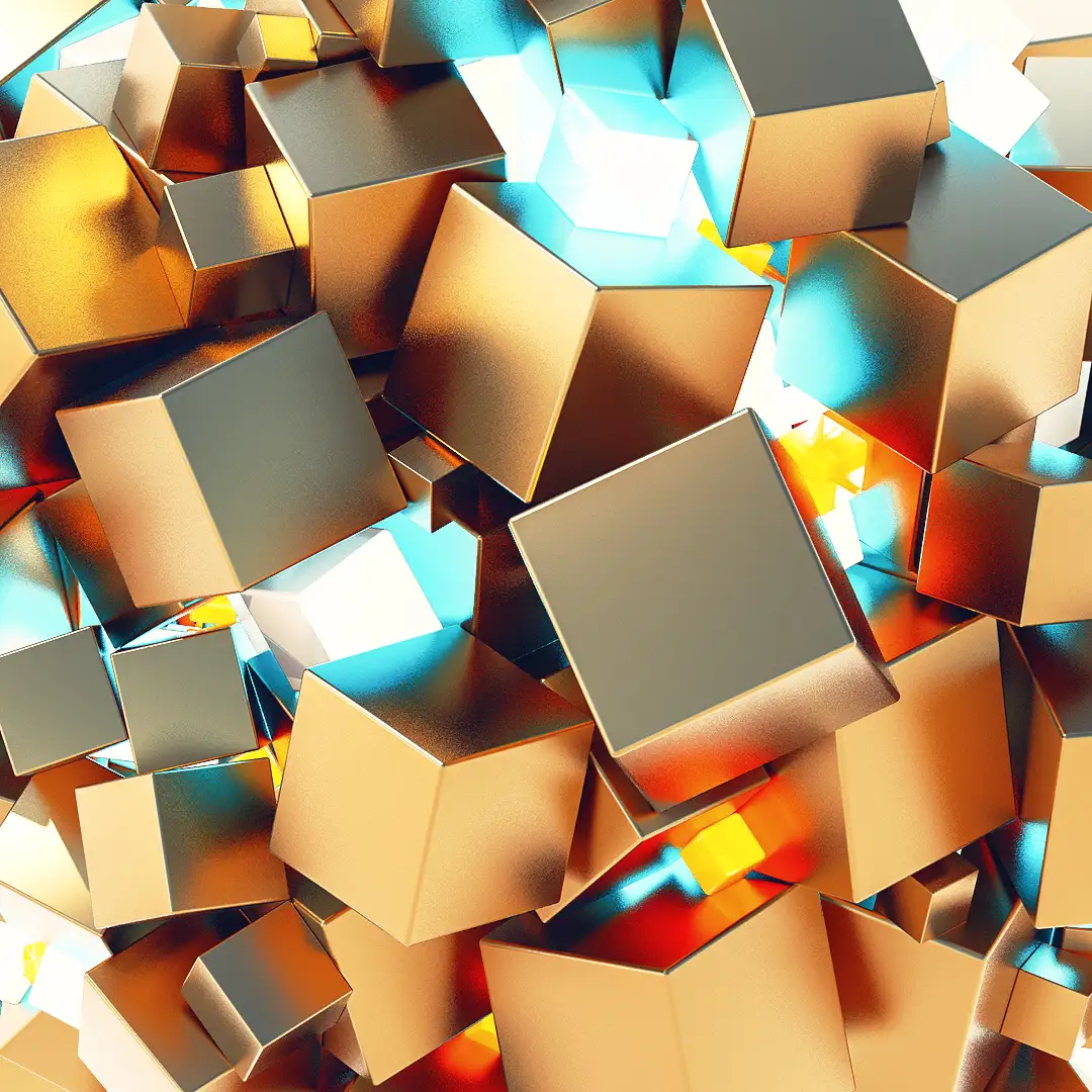 C4D实用工程第157季：金色发光立方体动画C4D工程文件 c4d project