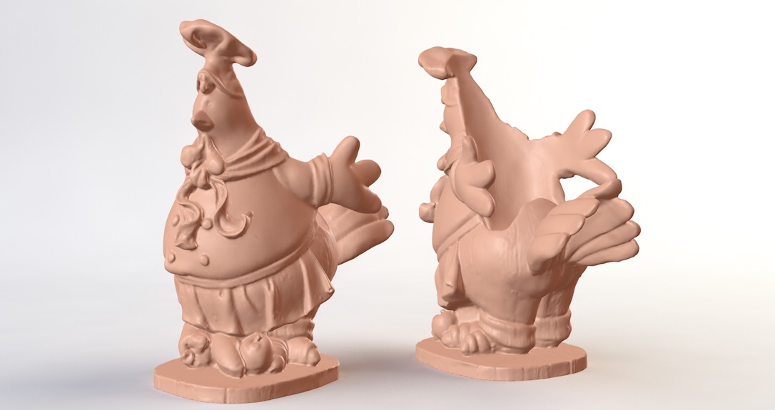 小鸡模型 鸡公仔C4D模型 Chicken Figurine 3d model
