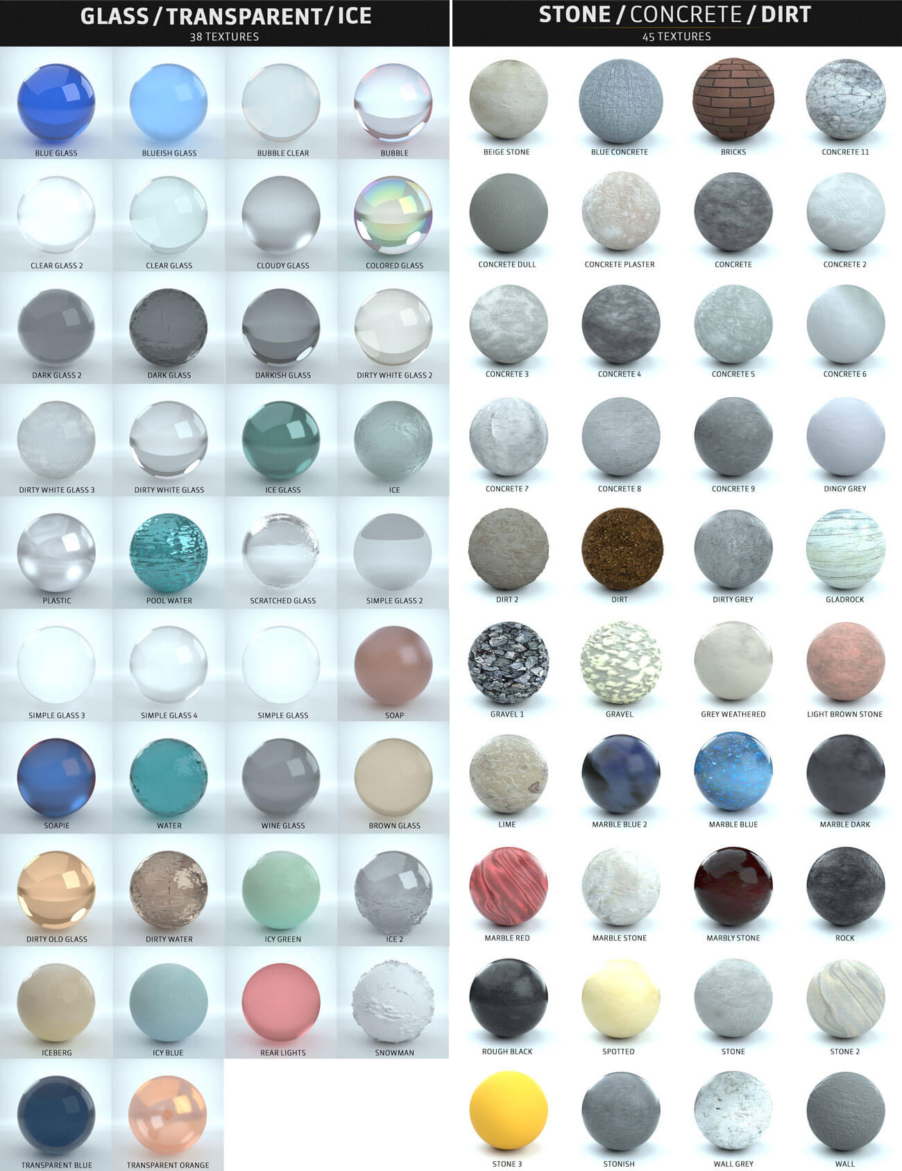 500个C4D for Octane渲染器材质预设合集包