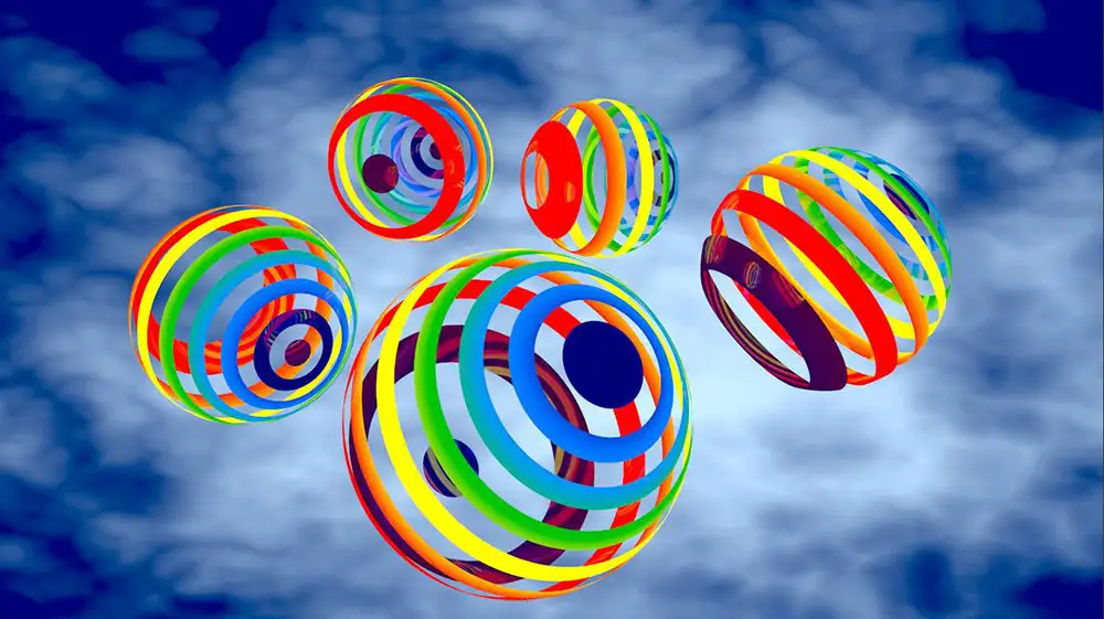 C4D球体环形彩带位移动画的制作中文教程