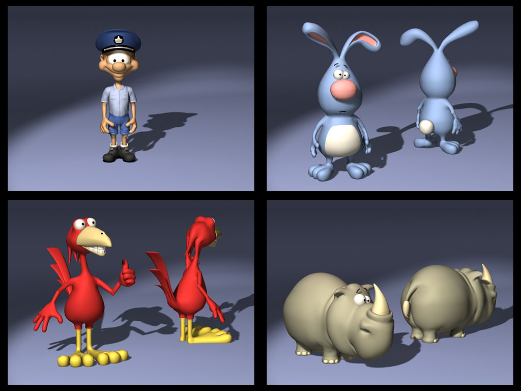 20只小动物卡通形象3D模型合集 DOSCH 3D: Comic Characters V2 - C4D之家 - 未命名-3.jpg