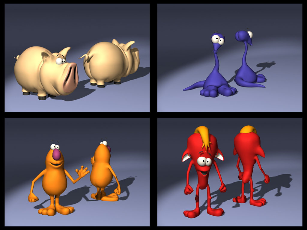 20只小动物卡通形象3D模型合集 DOSCH 3D: Comic Characters V2 - C4D之家 - 未命名-2.jpg