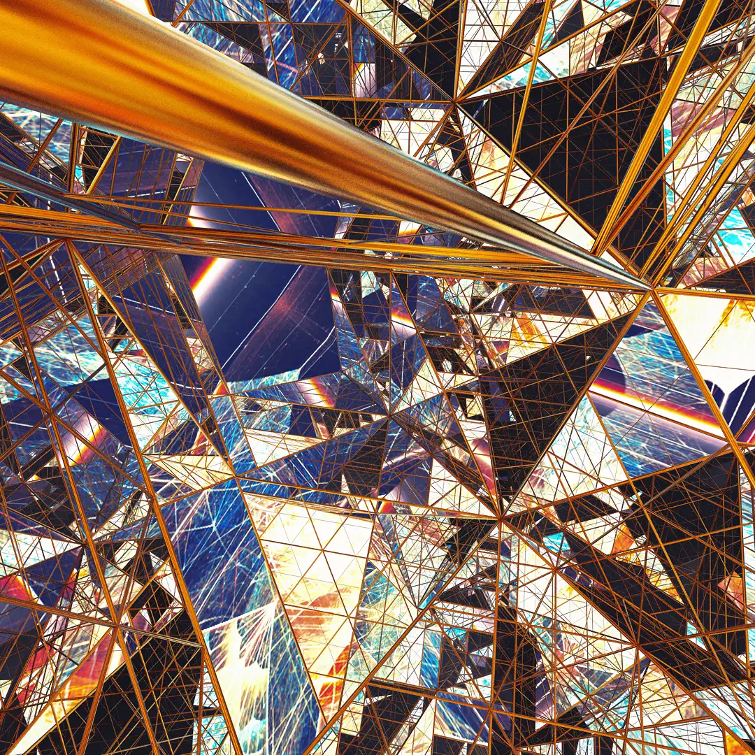 C4D实用工程第193季：多边形星光璀璨场景创意C4D工程文件 c4d project