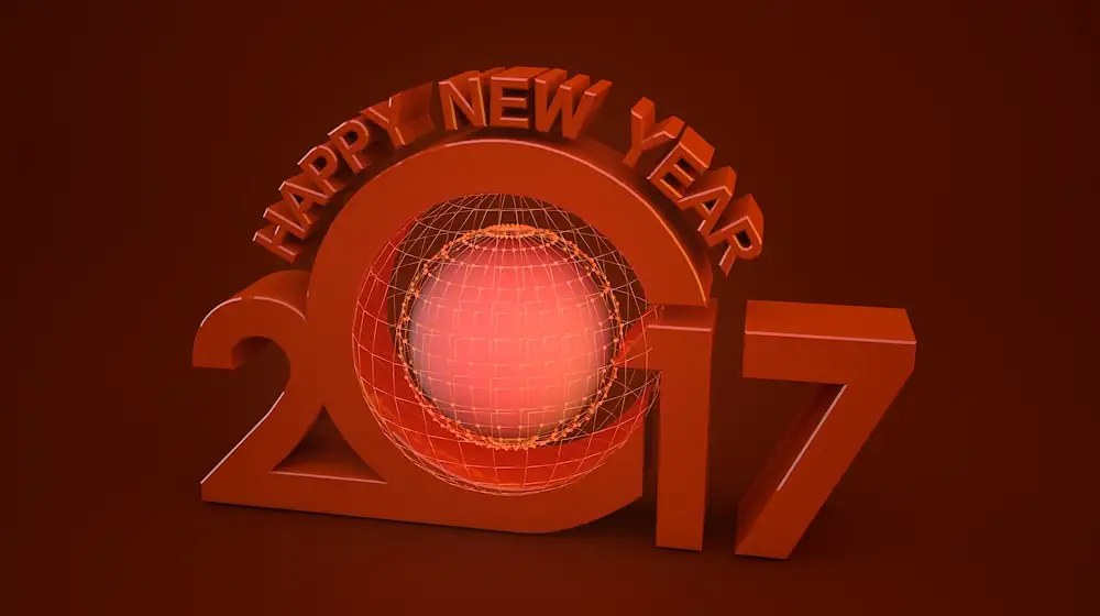 2017创意立体字C4D模型 2017鸡年艺术字3D模型