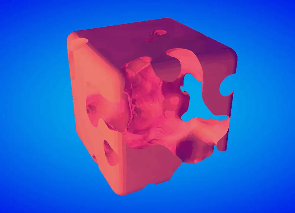 C4D使用溶球加布尔做溶蚀镂空动画特效中文教程
