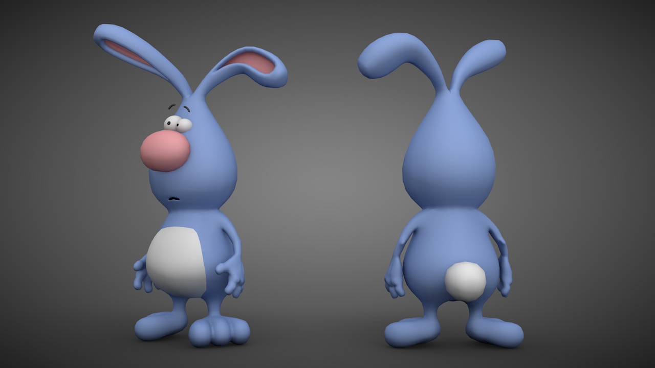 卡通小兔子C4D模型 Rabbit 3d model