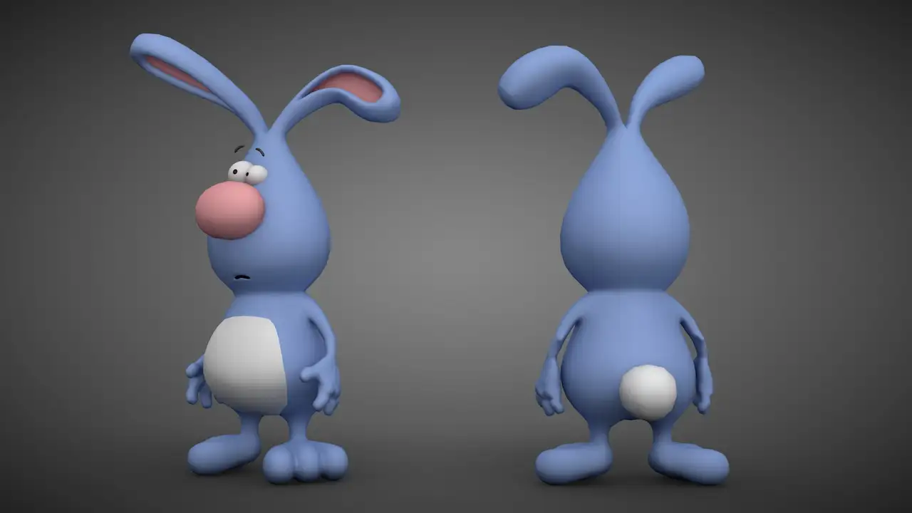 卡通小兔子C4D模型 Rabbit 3d model