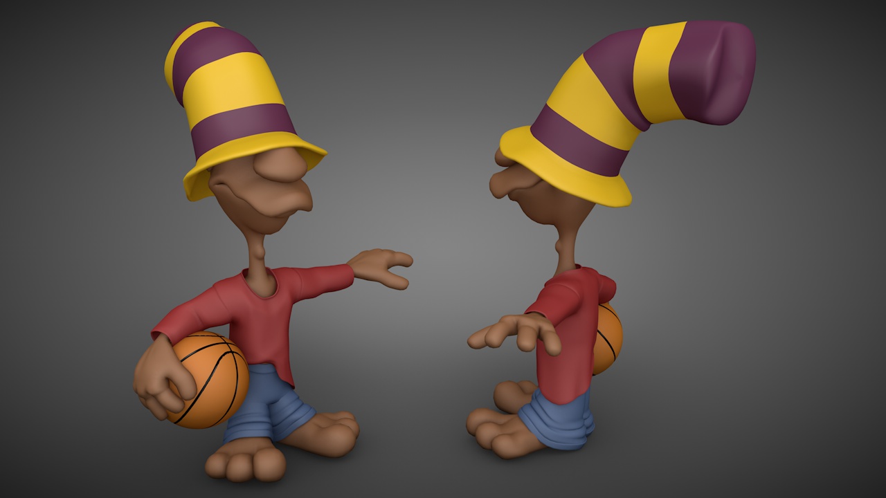 超酷的非洲篮球小男孩卡通角色C4D模型 Theodore 3d model - C4D之家 - Shorty.jpg