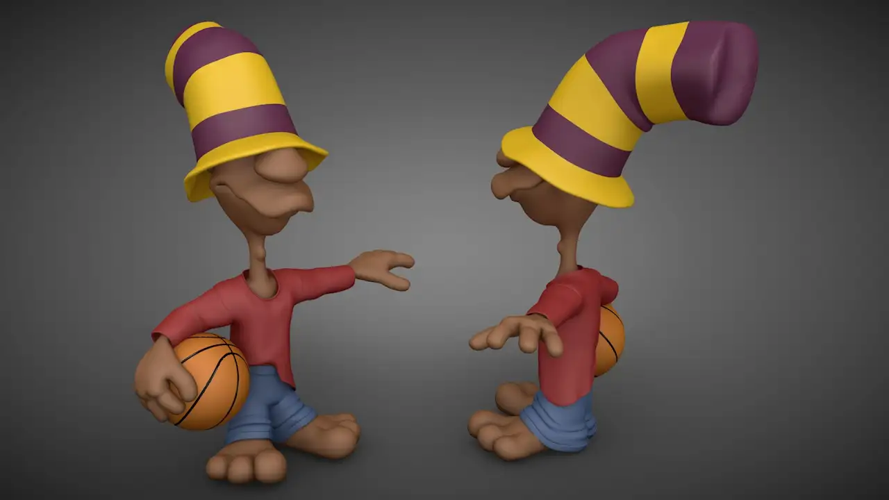超酷的非洲篮球小男孩卡通角色C4D模型 Theodore 3d model - C4D之家 - Shorty.jpg