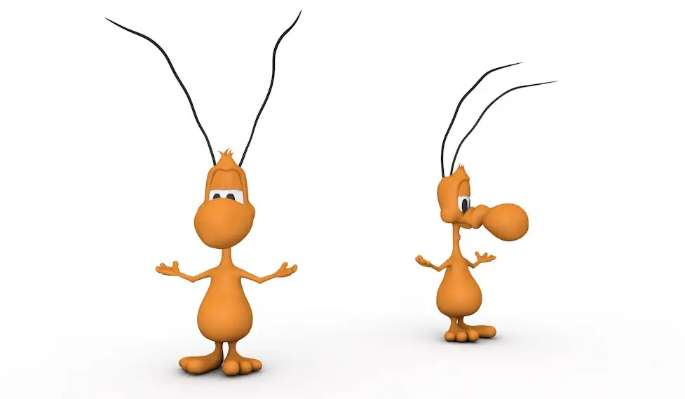 卡通小蚂蚁C4D模型 Ant 3d model
