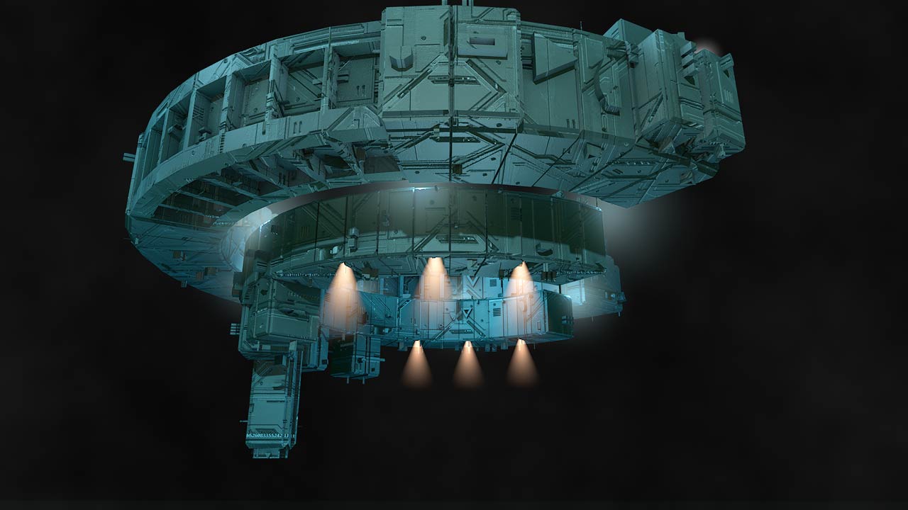 飞船 - C4D之家 - 宇宙中