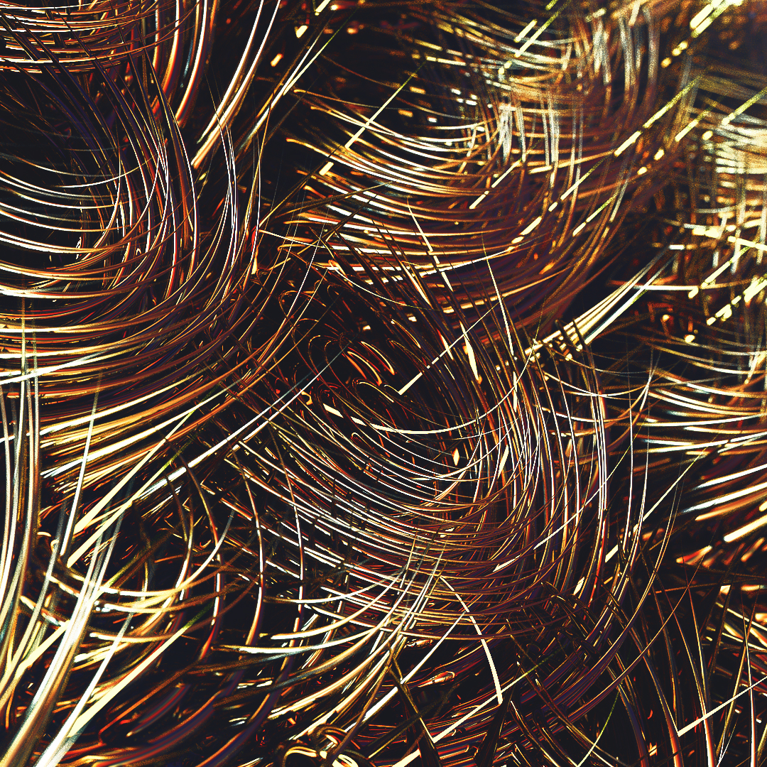 C4D实用工程第199季：卷曲的金属毛发线圈创意C4D工程文件 c4d project