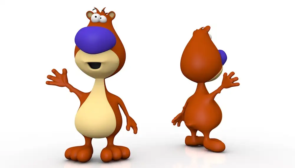 可爱的棕色小熊C4D模型 Funny Bear 3d model