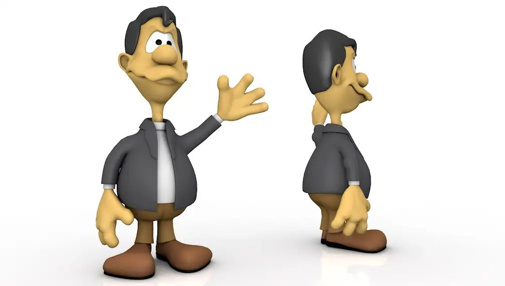 穿西装的男士 成功男士 商业男士卡通形象C4D模型 Man Suit 3d model