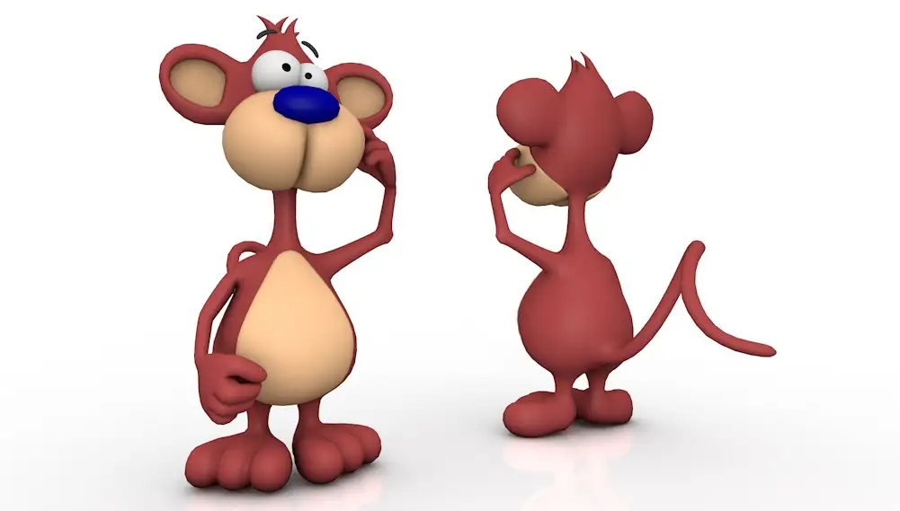 小猴子卡通形象C4D模型 Monkey 3d model
