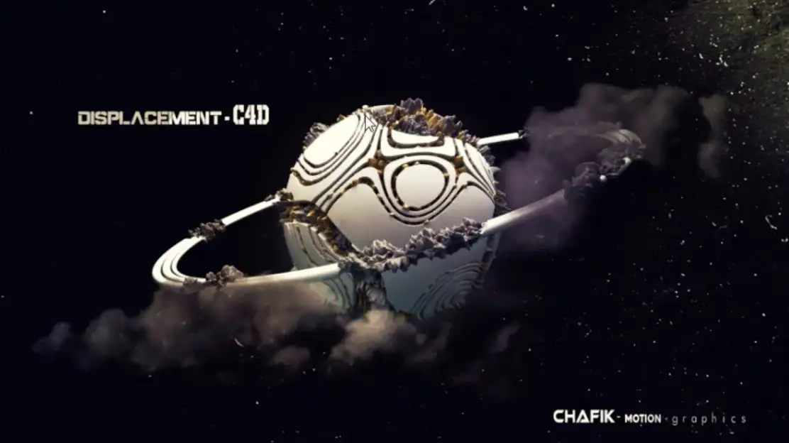 C4D使用置换制作抽像的星球效果 cinema 4d DISPLACEMENT - TUTORIAL CINEMA 4D
