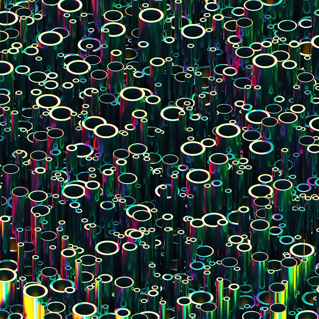 C4D实用工程第217季：金属管彩圈创意C4D工程文件 c4d project - C4D之家 - [01-12-16] - Straw.jpg
