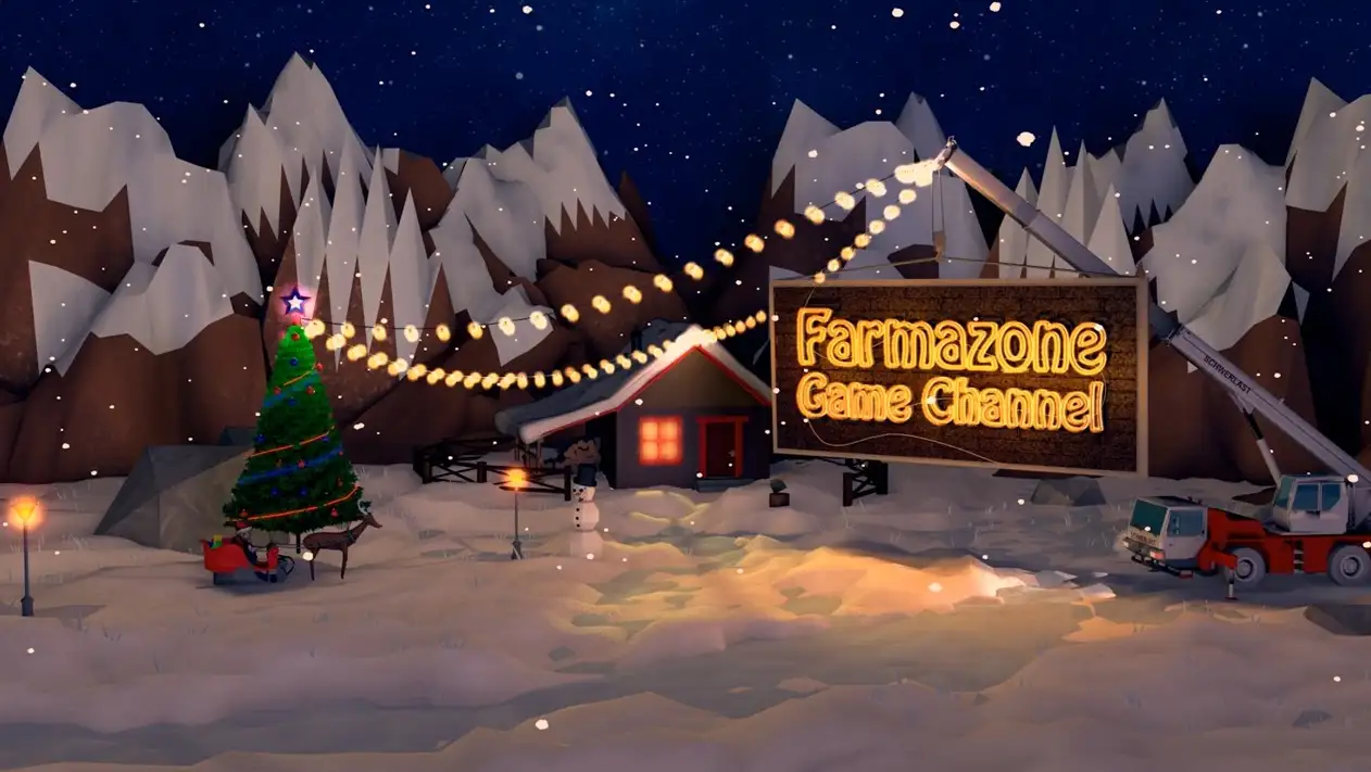 C4D圣诞节低面场景制作教程（快进教程）Cinema 4D - Christmas banner (Speed Art)