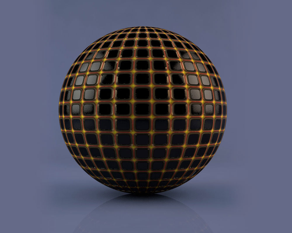 C4D方格金属材质 Ribbed Metal Material