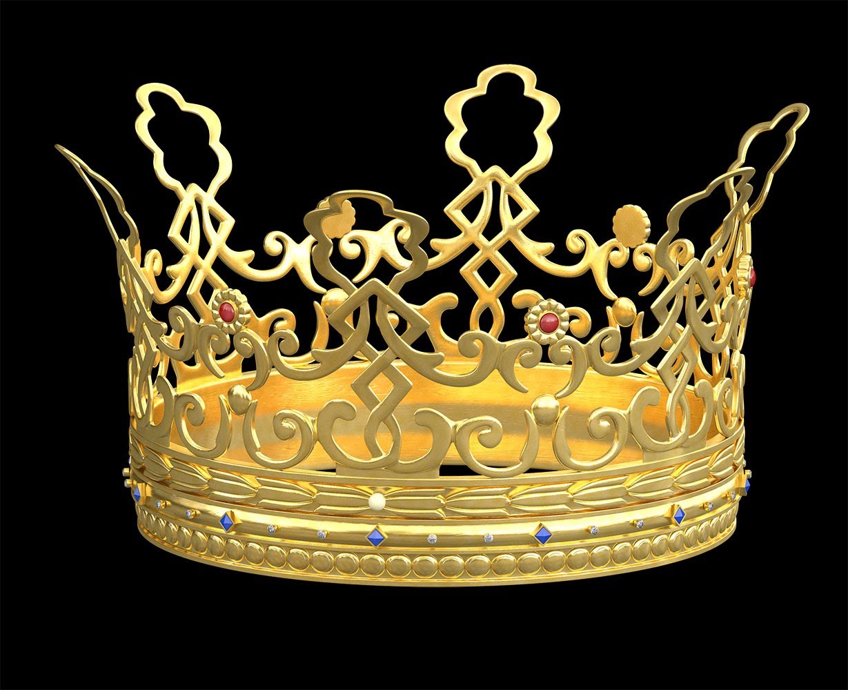 C4D镂空皇冠建模视频教程（俄语）Crown modeling