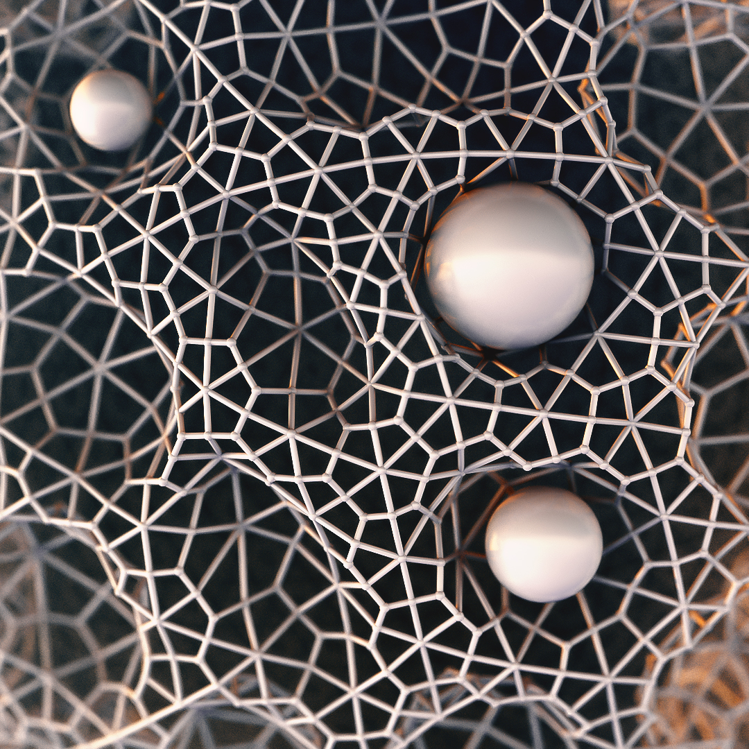 C4D实用工程第228季：圆球落网创意C4D工程文件 c4d project