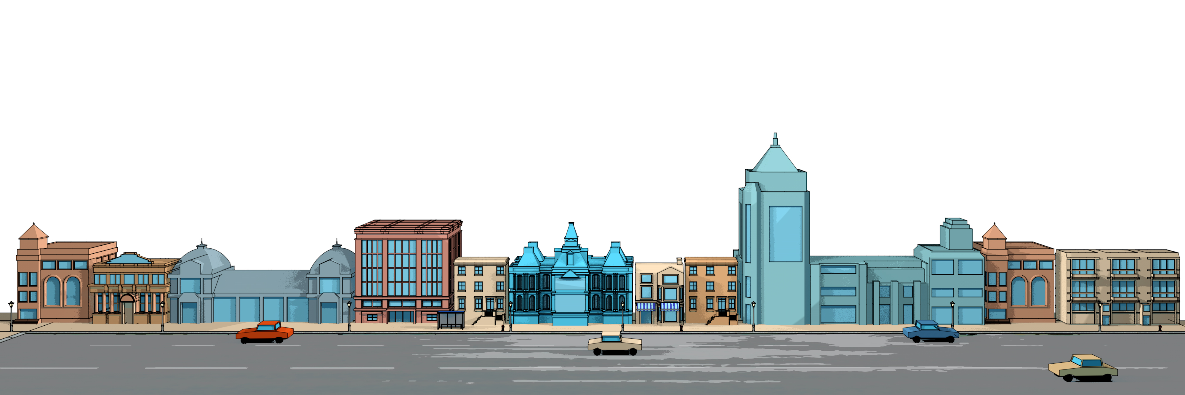 C4D快速打造卡通街道场景 - C4D之家 - 街道SD.jpg