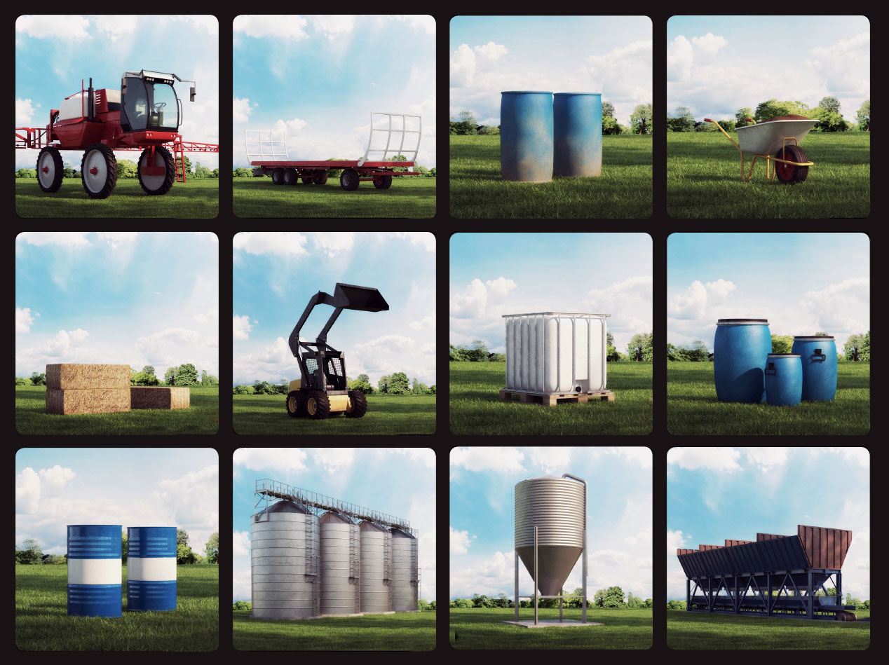 30套C4D高精度农业机械模型合集 agricultural machinery 3D model