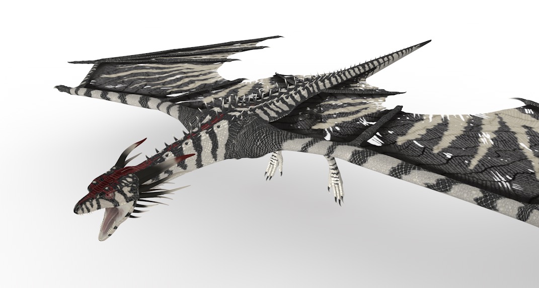 魔龙C4D模型 Sky wyrm 3d model