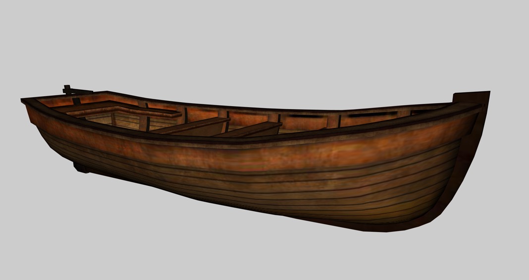 小木船C4D模型 Golden Hind Boat