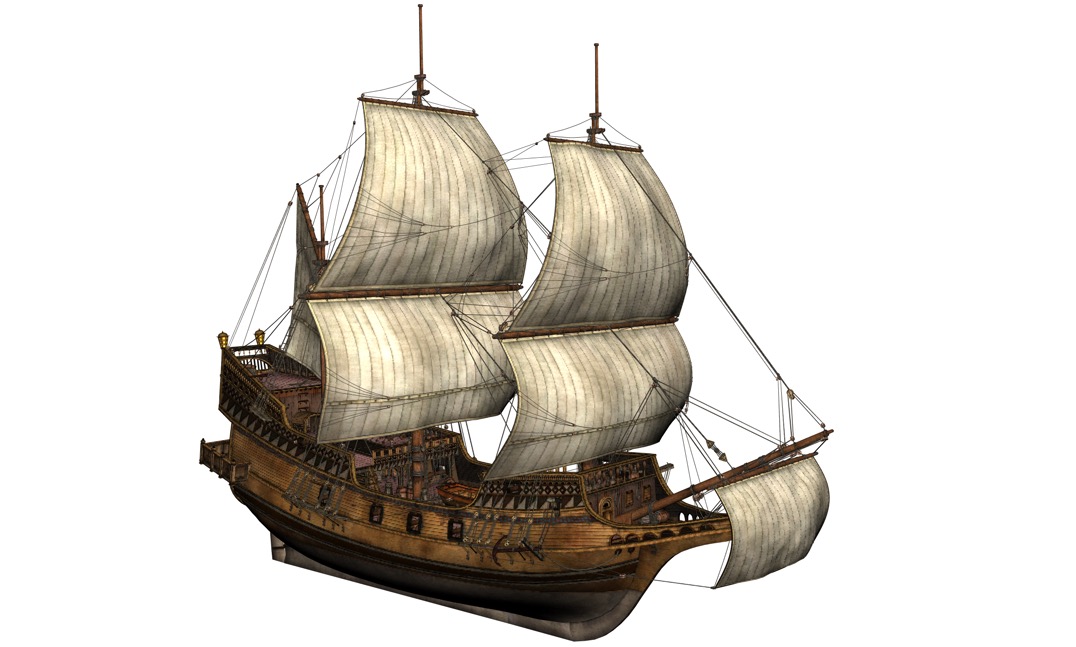 古代豪华木制大型帆船C4D模型 Sailing 3d model - C4D之家 - cinema4d_ 2016-12-26 23.30.56.jpg