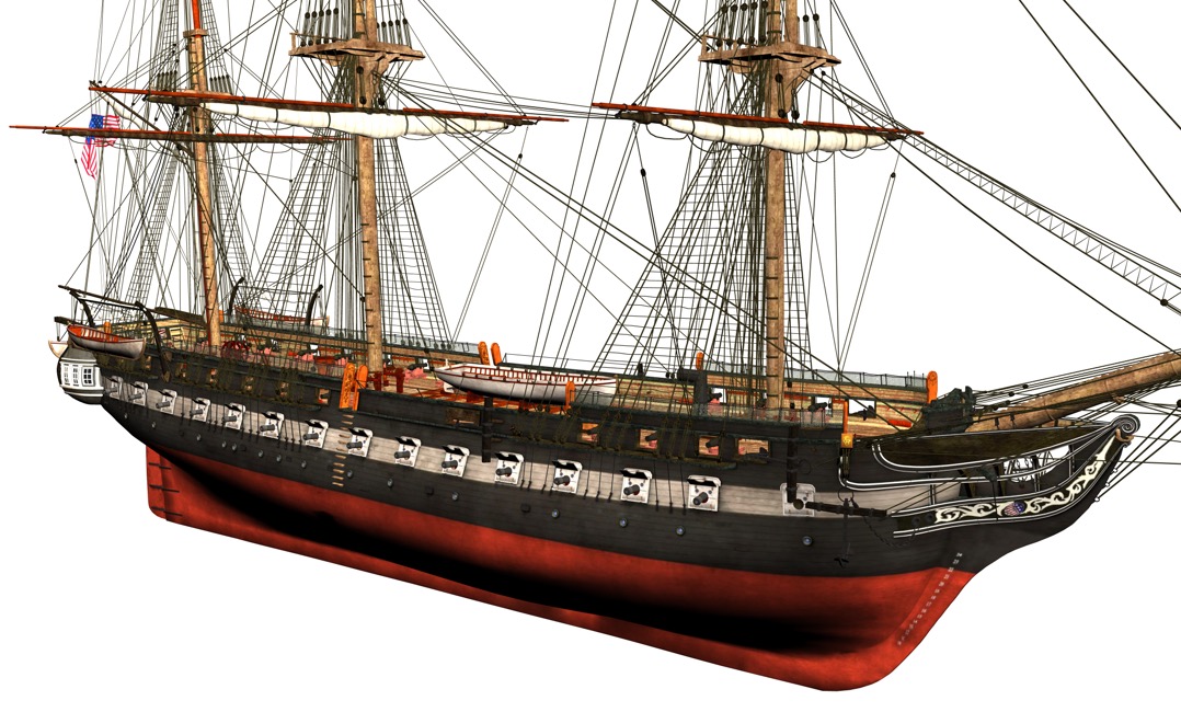 美国海军现役木壳三桅风帆护卫舰:宪法号风帆护卫舰C4D模型 USS Constitution - C4D之家 - cinema4d_ 2016-12-27 00.05.49.jpg