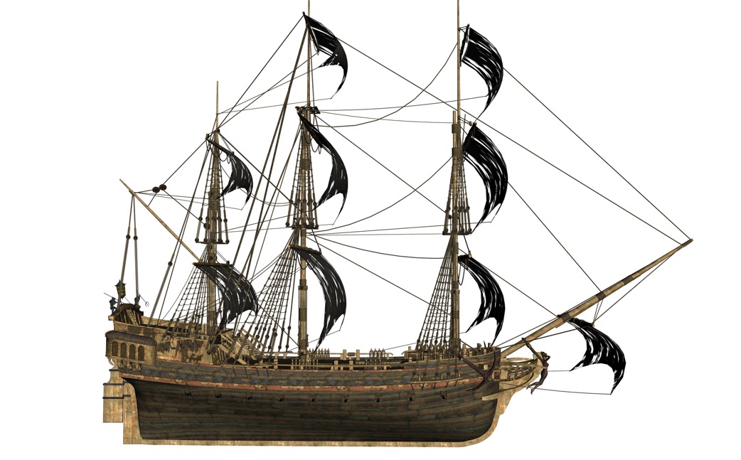 海盗船C4D模型 Pirate Ship