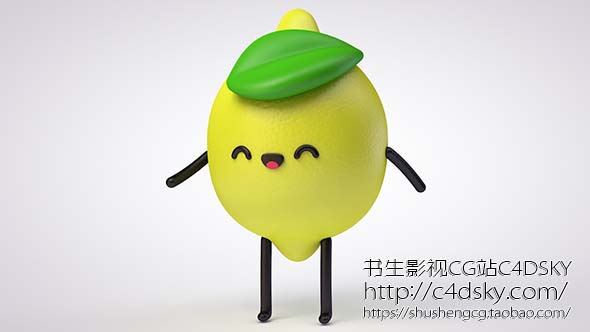 MG动画教程-Cinema 4d柠檬小人卡通角色绑定动画教程Animate a Character Walk Cycle