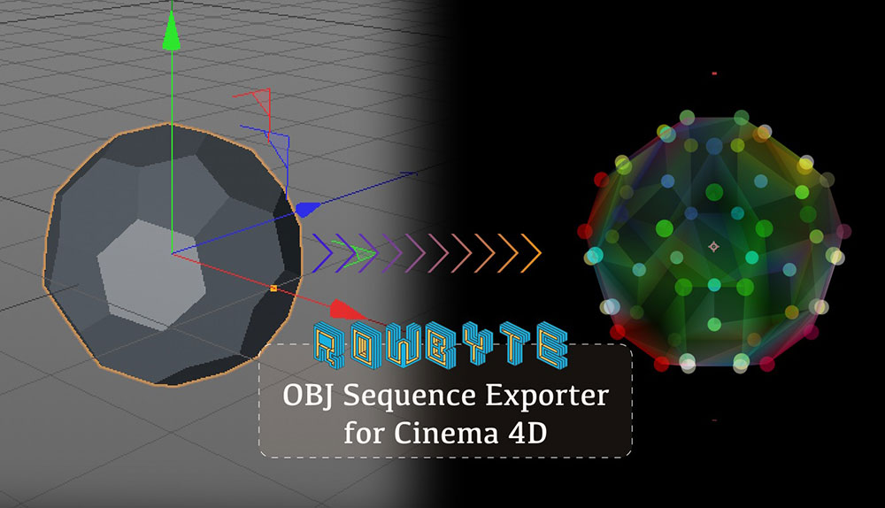 OBJ序列导出C4D插件 Plexus OBJ Sequence Exporter for Cinema 4D R13-R18 Win/Mac