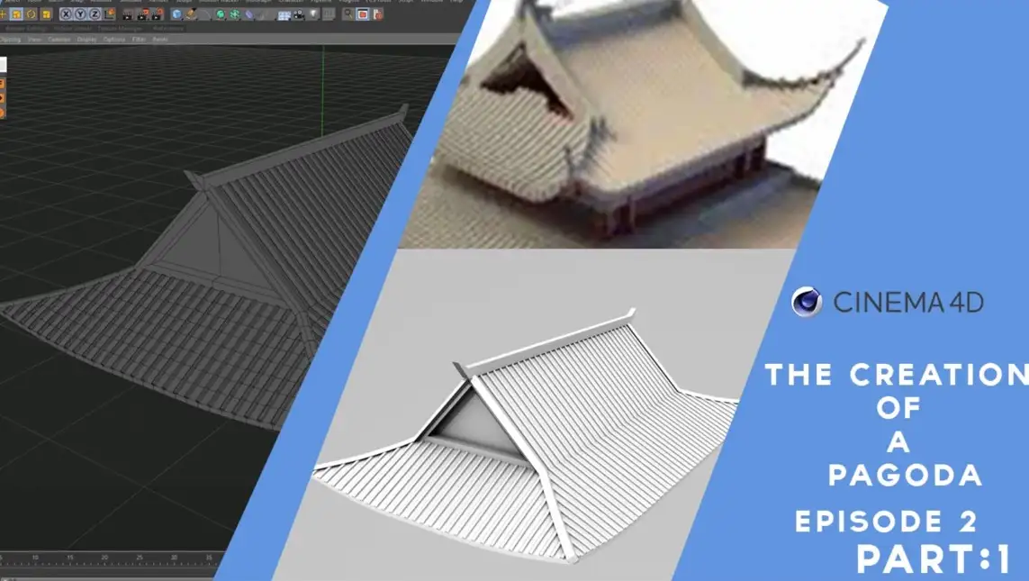 C4D古建房顶建模视频教程 Cinema 4D Tutorial - The Creation Of A Pagoda - C4D之家 - cinema4d_ 2017-01-03 23.10.50.jpg