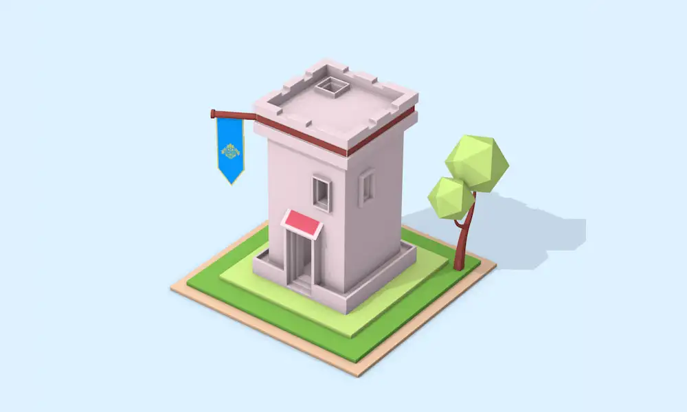 C4D低面碉堡工程文件 Bunker - C4D之家 - ta.jpg