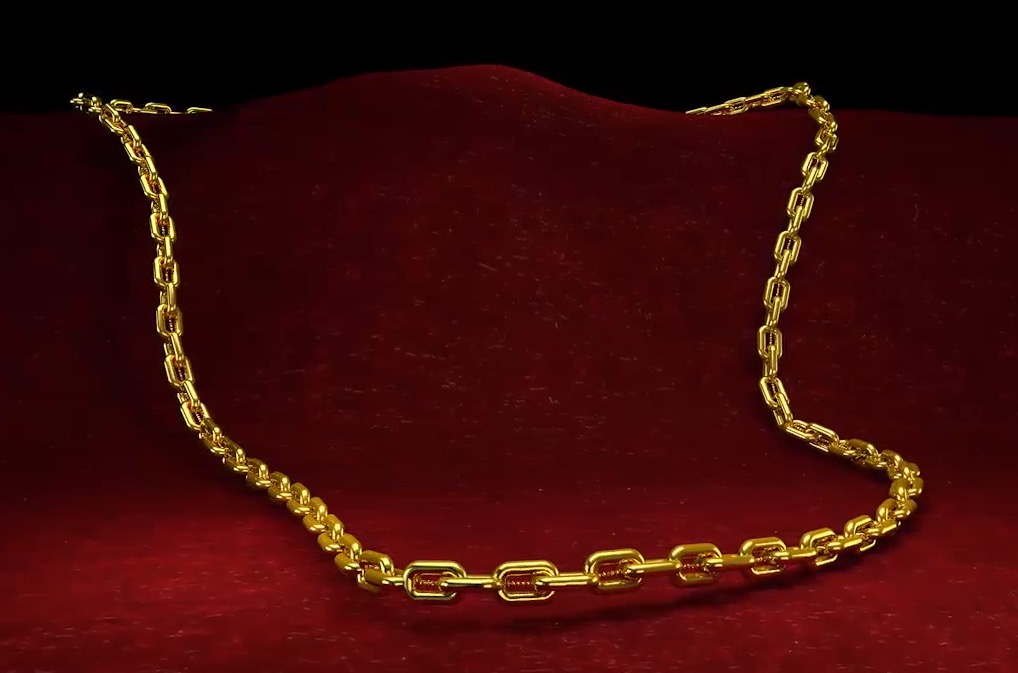 C4D建一根金色铁链教程 CINEMA 4D TUTORIAL - Gold Chain