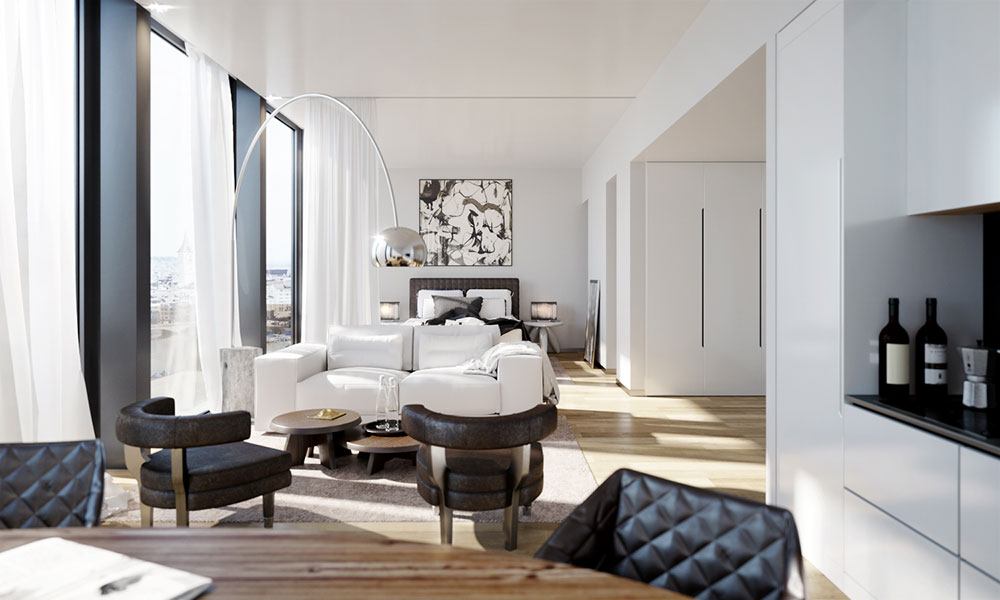 C4D Corona渲染器渲染的室内客厅工程文件 Corona for Cinema4D sample interior scene