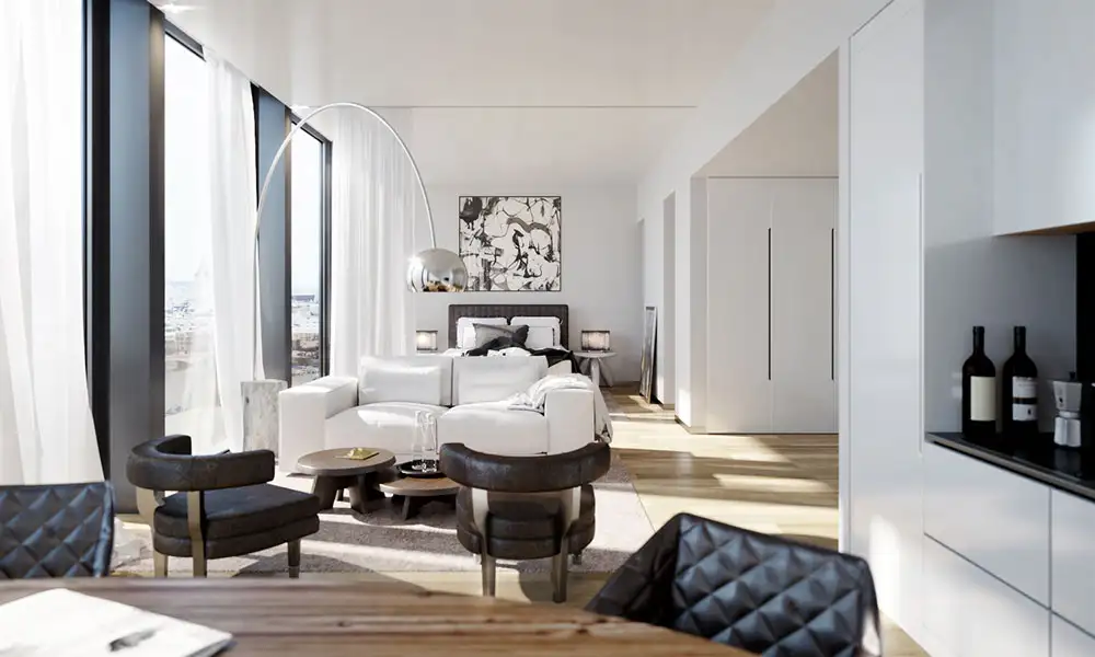 C4D Corona渲染器渲染的室内客厅工程文件 Corona for Cinema4D sample interior scene