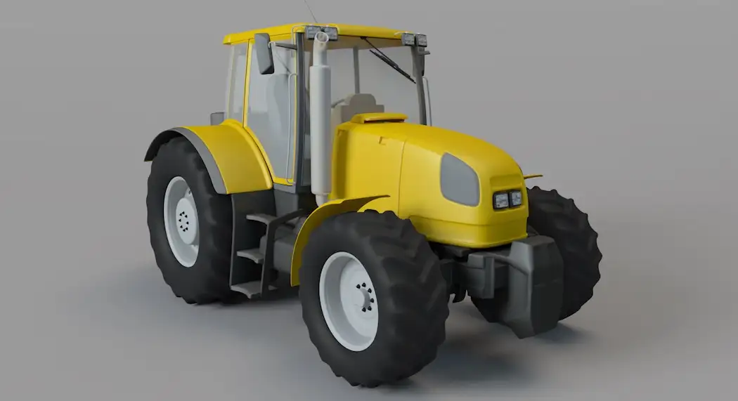 拖拉机C4D模型 Tractor 3d model