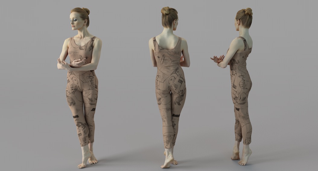 国外中年女性C4D模型 Middle aged women