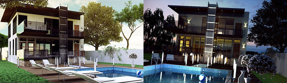 C4D for VARY 别墅渲染模型 Villa