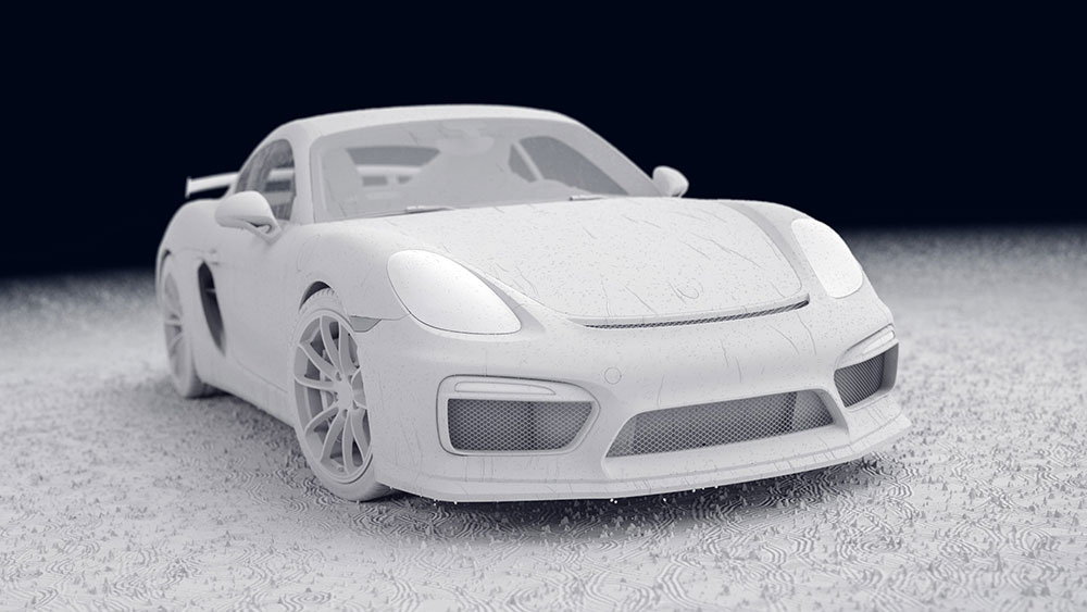 C4D雨中的保时捷Cayman GT4（含高清水珠序列素材下载） - C4D之家 - porsche_cayman_s_gt4_clay_01.jpg
